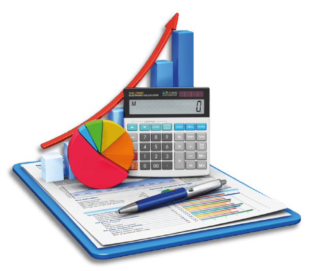 Representación del análisis financiero y crecimiento empresarial